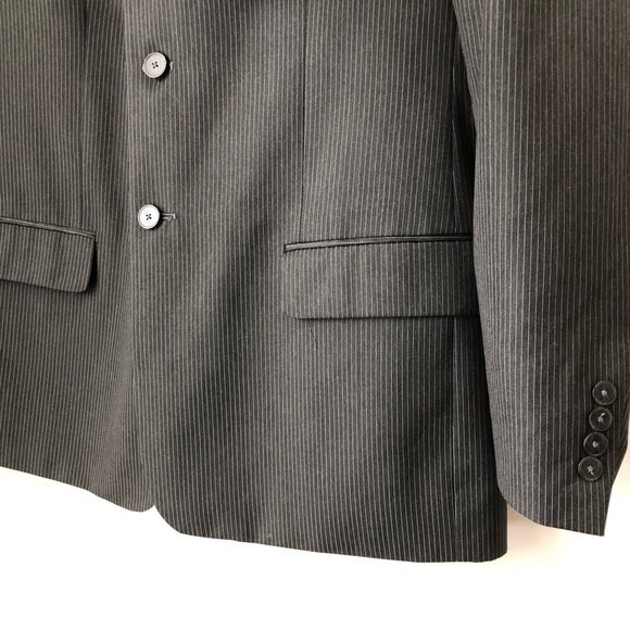 Geoffrey Beene Gray Stripe Jacket 44 Regular 39 Waist - Picture 5 of 8